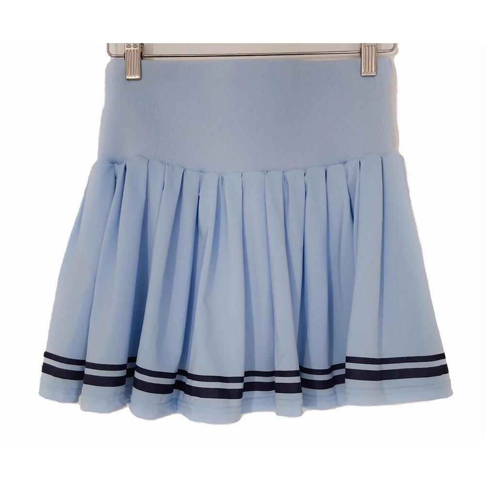 Jolie & Joy Women's Blue Athletic Skort  Striped Waistband Tennis Golf, Lg.